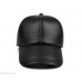 New 100% Lambskin Black Leather Baseball Ball Cap Hat Biker Trucker Sports Visor  eb-60808579